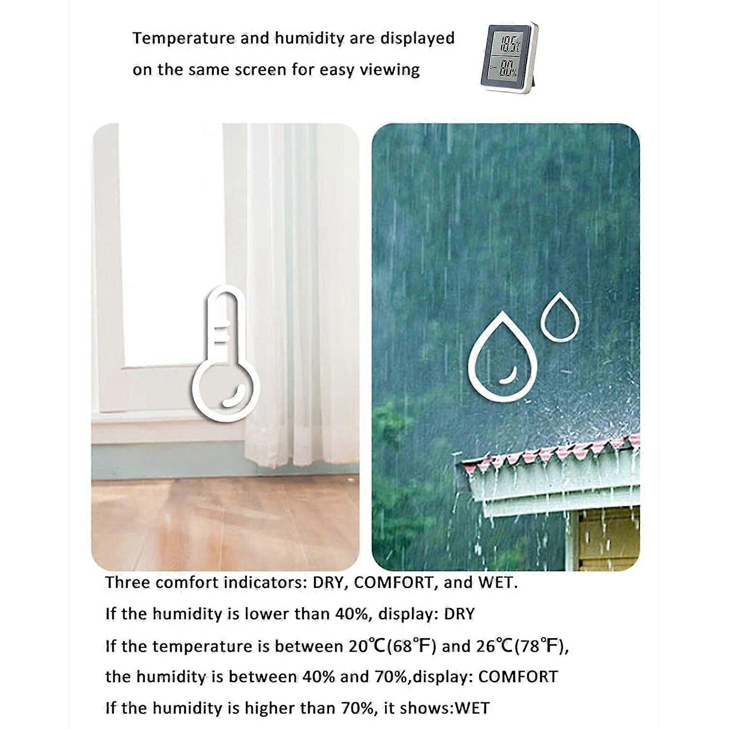 Versatile Digital Hygrometer Thermometer for Small Spaces