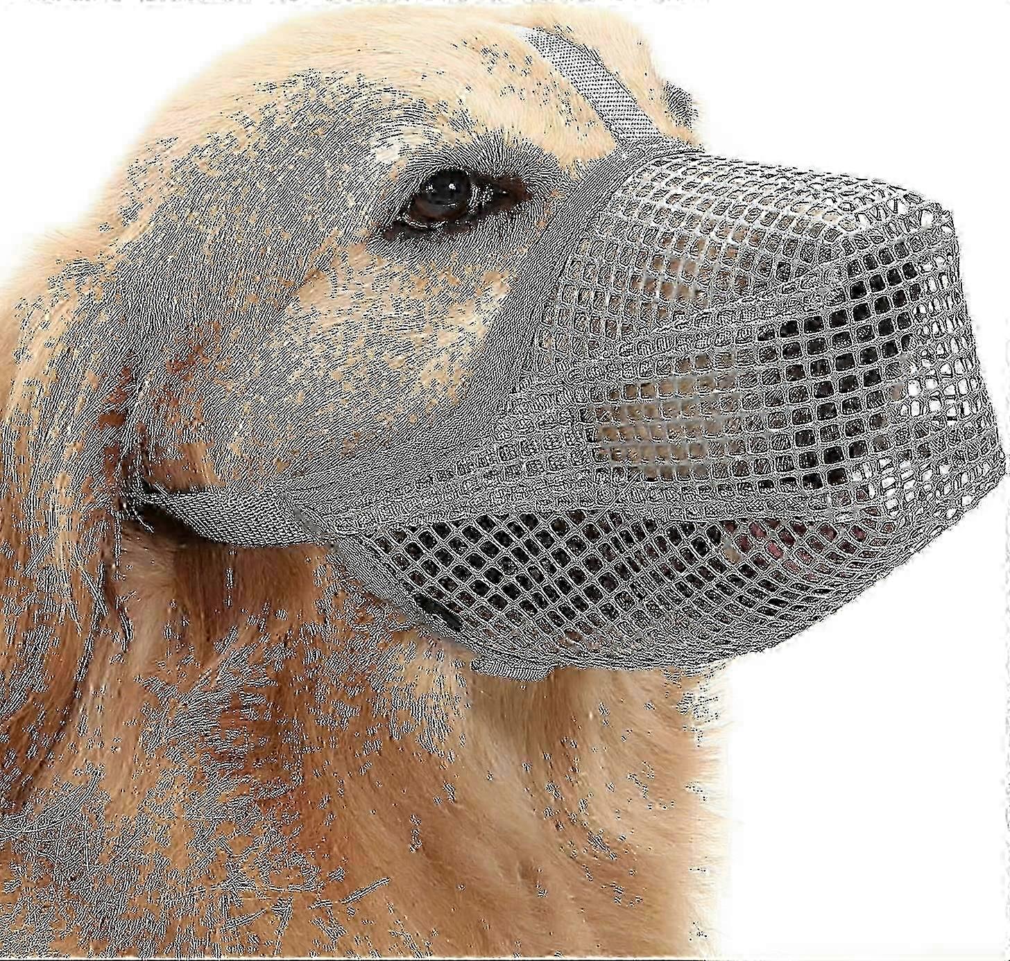 Dog Muzzle With Adjustable Straps, Soft Mesh Covered Muzzles compatible Small Medium Large Dogs