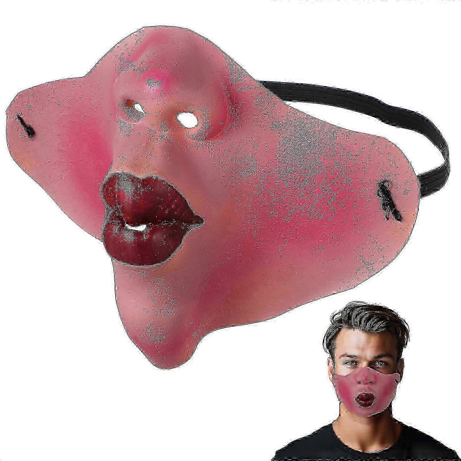 Cosplay Compatible Half Creepy Halloween Mask