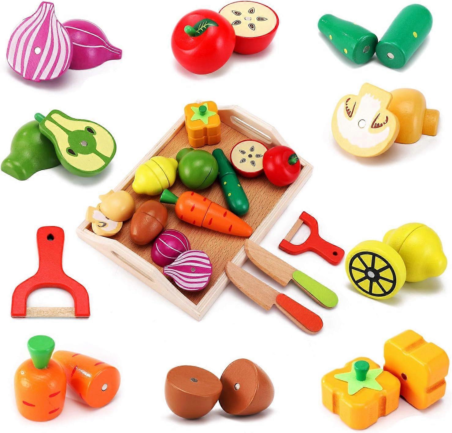 Creative Wooden Slicing Set For Imaginative Play
