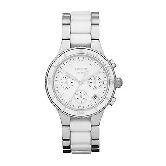 DKNY Chambers Quartz analoge vrouw horloge met keramische armband NY8502