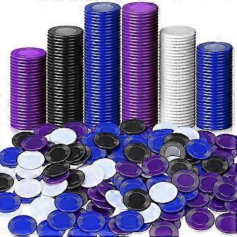 400 Pieces Plastic Poker Chips Game Chips 4 Colors Counter Card for Game Playing Counting Bingo Gam-JXLGV