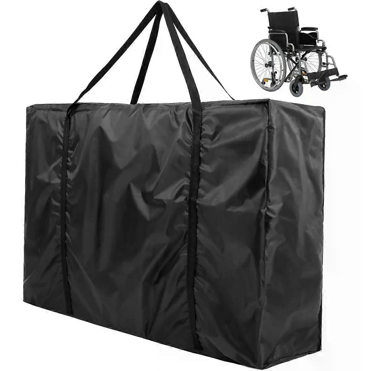 Foldable Wheelchair Storage Bag, Carry Tote Oxford Cloth with Strap