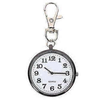 Big Dial Quartz Pocket Watch, Zinc Alloy, Portable Key Buckle Design, Easy to Read for Nurses and Medical Use, 1 Piece