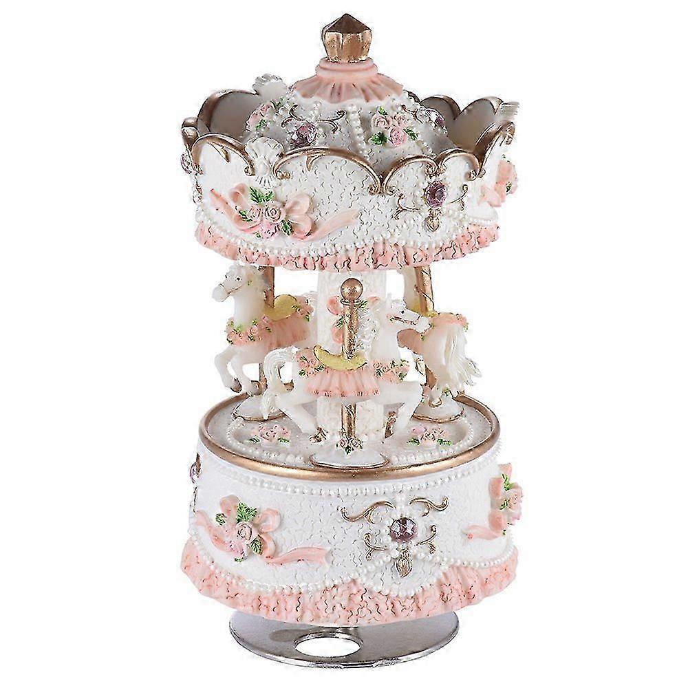 Pink Carousel Music Box