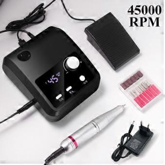 Electric Nail Drill Adjustable speed 0-45000RPM, Low noise, Foot-operated nail file