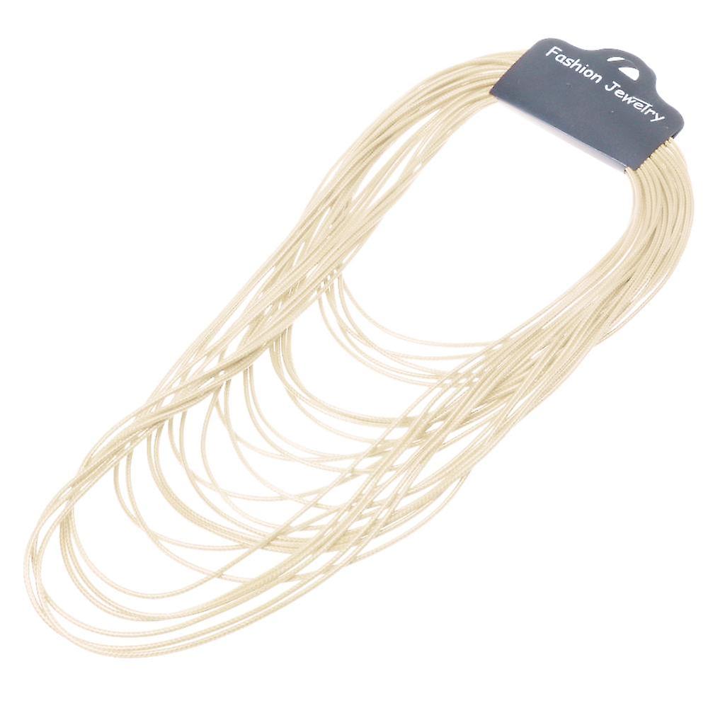 Unique Multilayer Tassel Leather Statement Necklace Bib Accessory Beige