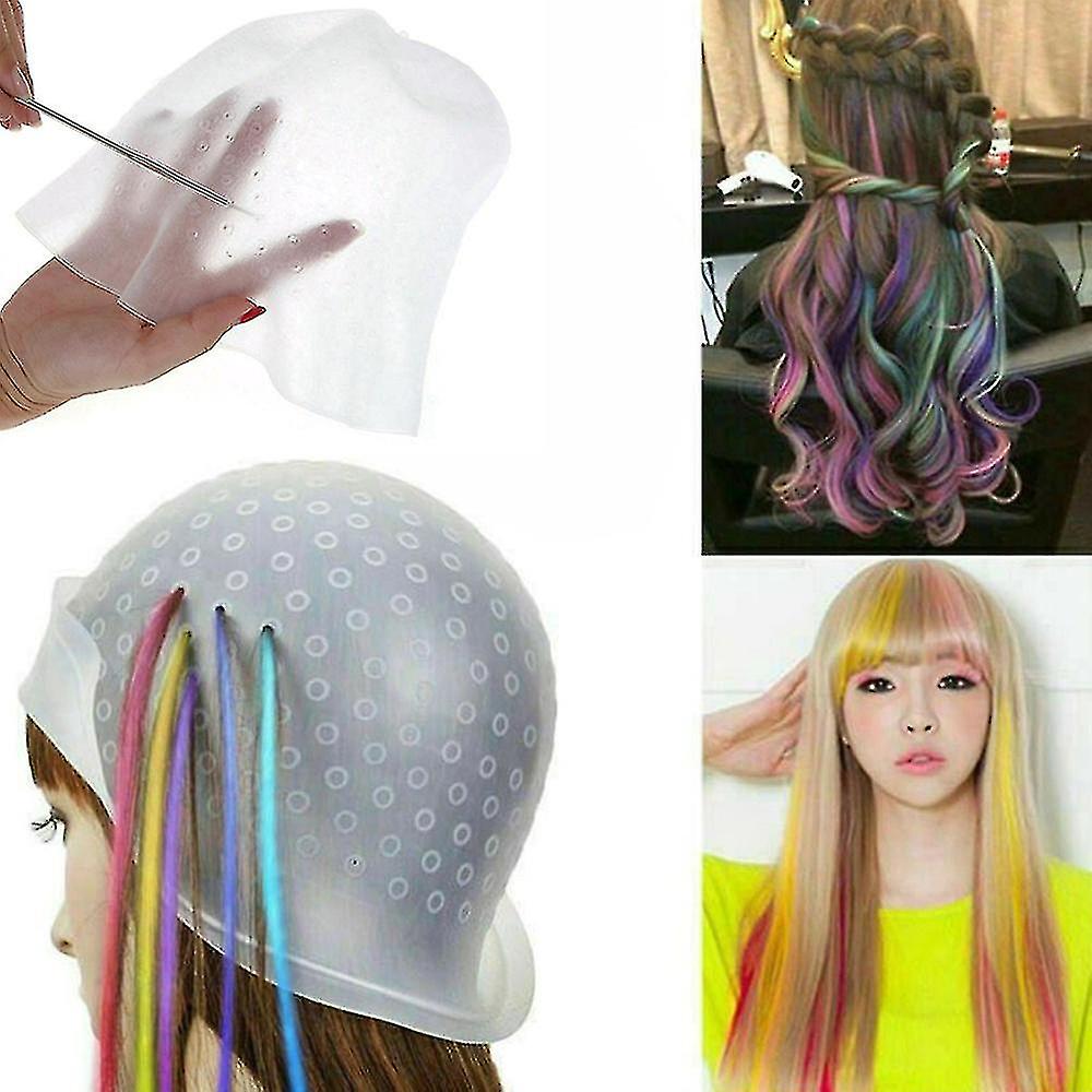 Reusable Hair Colouring Tipping Highlighting Dye Caps With Hook