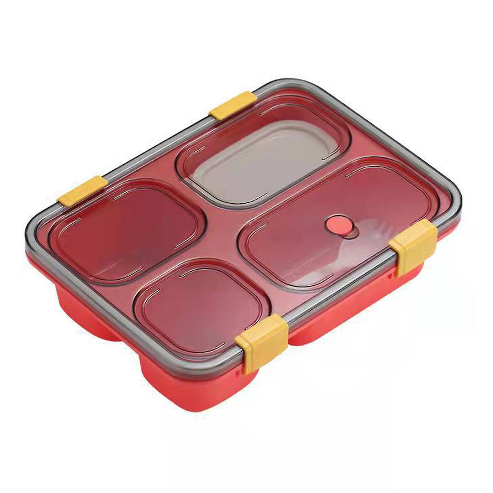 Plastic Bento Boxes Containers 4 Compartments Stackable Design Lunch Box