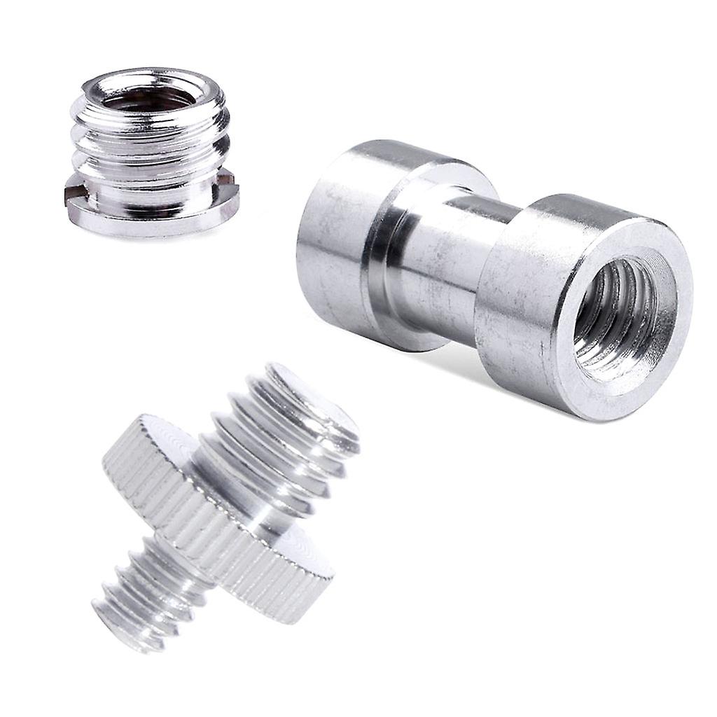 Metal Double-headed 1/ 4" Male Screw Thread Convert Adapter For Camera Bracket