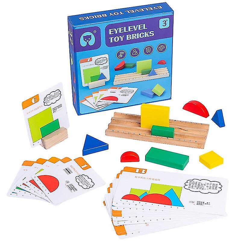 Shape Color Matching Card 3d Puzzle Geometric Math Educational Space Imagination Training Toys Intellectual Problem Solving