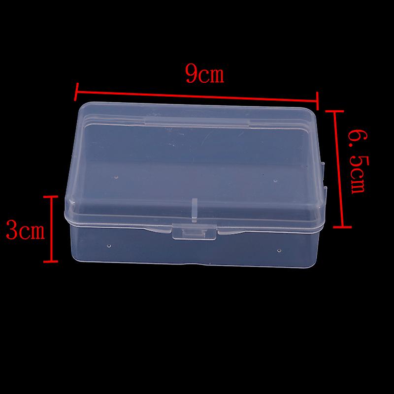 9cm*6.5cm*3cm Transparent Plastic Storage Box Clear Square Multipurpose