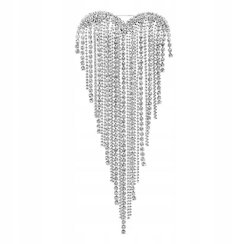 Women's Love Rhinestone Tassel Brooch