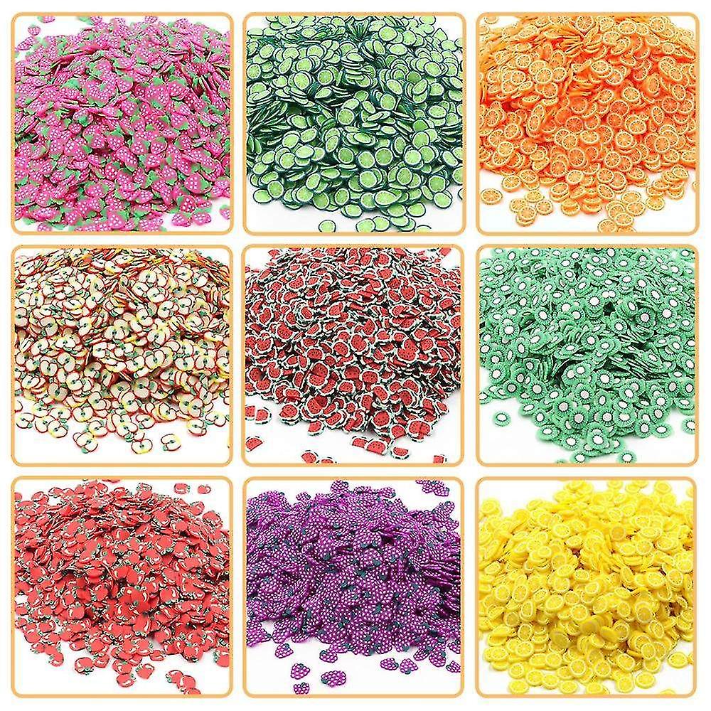 B Fruit Slices Slime Charms Filler Addition Kit Toy
