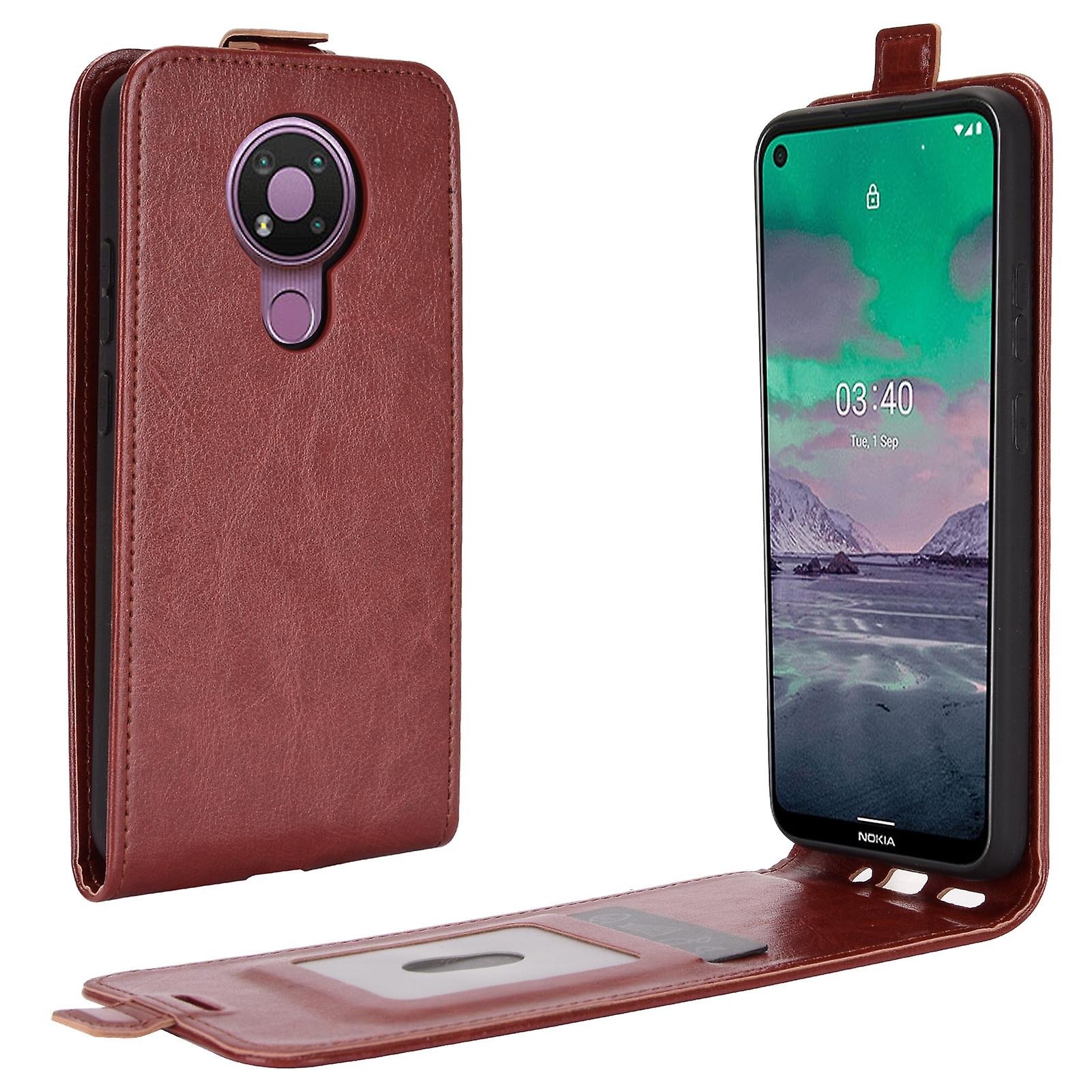 For Nokia 3.4 R64 Vertical Flip Leather TPU Case