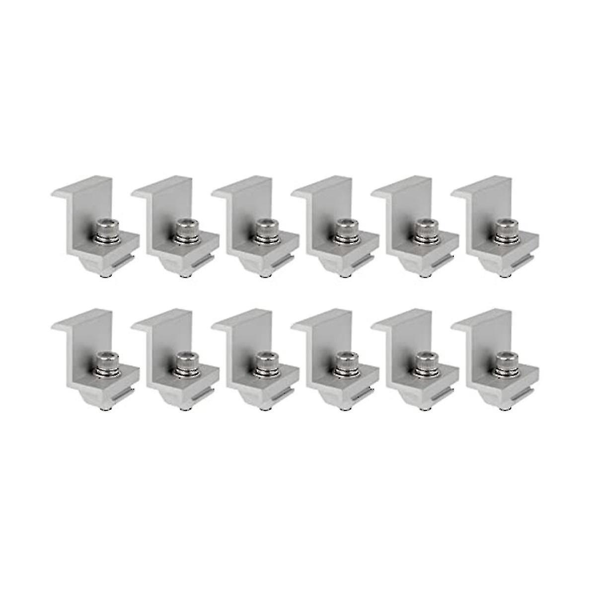12 Piece Solar Module Bracket End Clamp, End Clamp, Side Clamp For Pv Solar Module Roof Mountings (