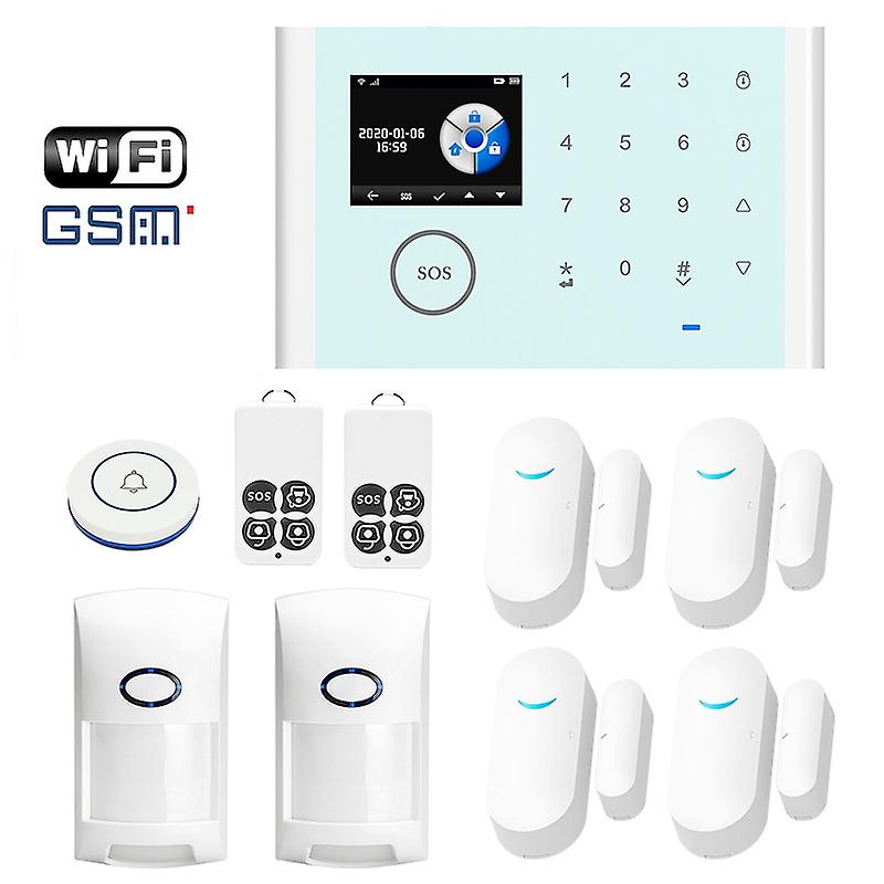 CS118 WIFI+GSM Smart Voice Alarm System Package 4 multicolour
