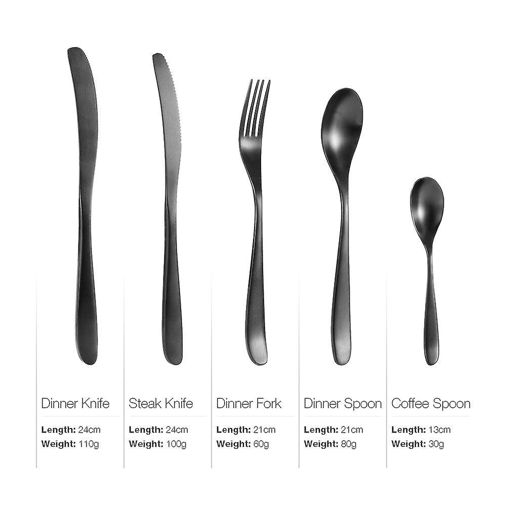 High-end 420 Stainless Steel 5-piece Flatware Set With Meniscus Design