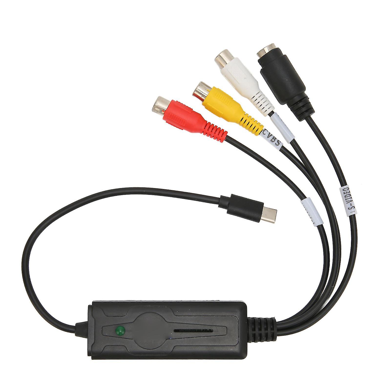 Carte de capture o et vidéo de type C, adaptateur convertisseur RCA vers USB pour Vista XP, OS X, Windows 10, 8.1, 8, 7