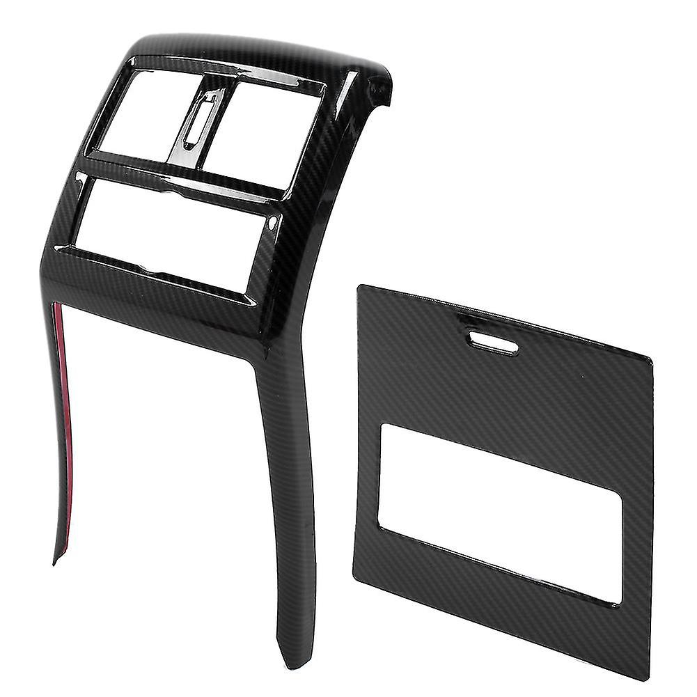 2Pcs Rear Air Conditioning Vent Trim Frame Fits For Mercedes Benz Gle Class Gls Gl 13-19carbon Fibebr Style