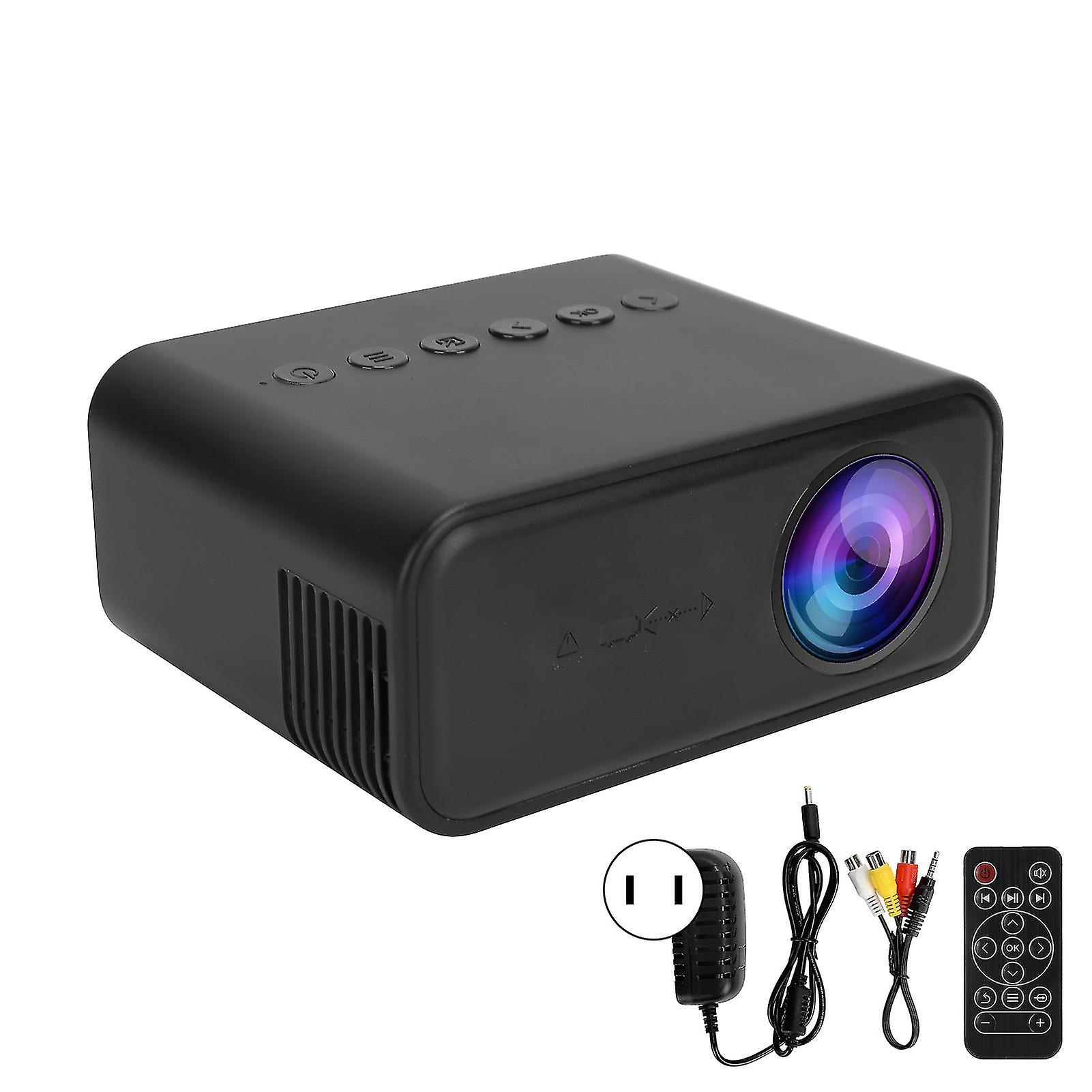 Yt500 Mini Projector Portable Movie Projector With Audio And Video/usb/memory Card Interfaces 100240vblack Us Plug