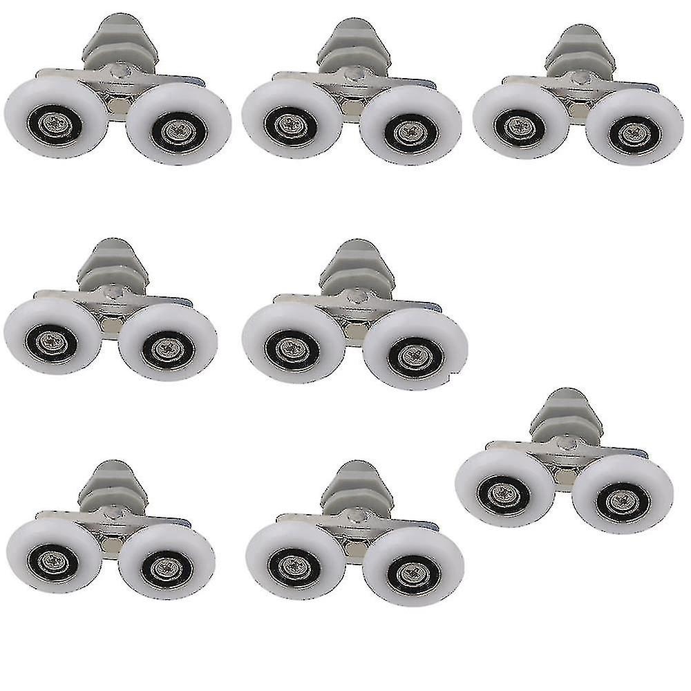 Duschtürräder, 8 Stück Doppel oben / unten Duschtürrollen / Kufen / Umlenkrollen / Räder Bathro
