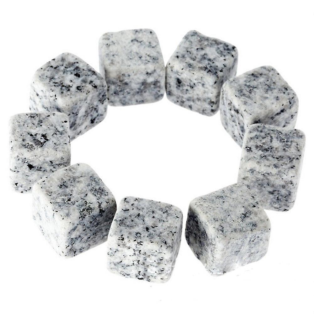 ZHOUBA 6/9Pcs Reusable Wine Drinks Cooler Ice Cube Chilling Stone Rock Barware Tool