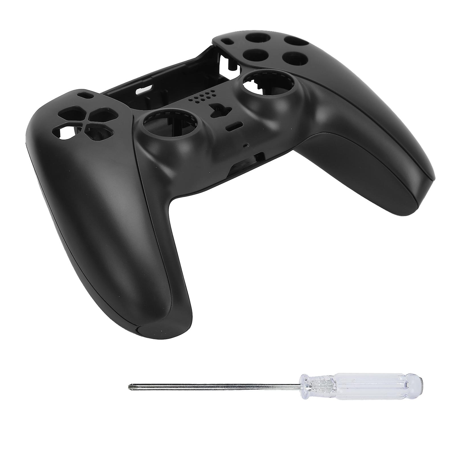 Black Replacement Shell Cover for PS5 Game Controller with Screwdriver - Durable ABS