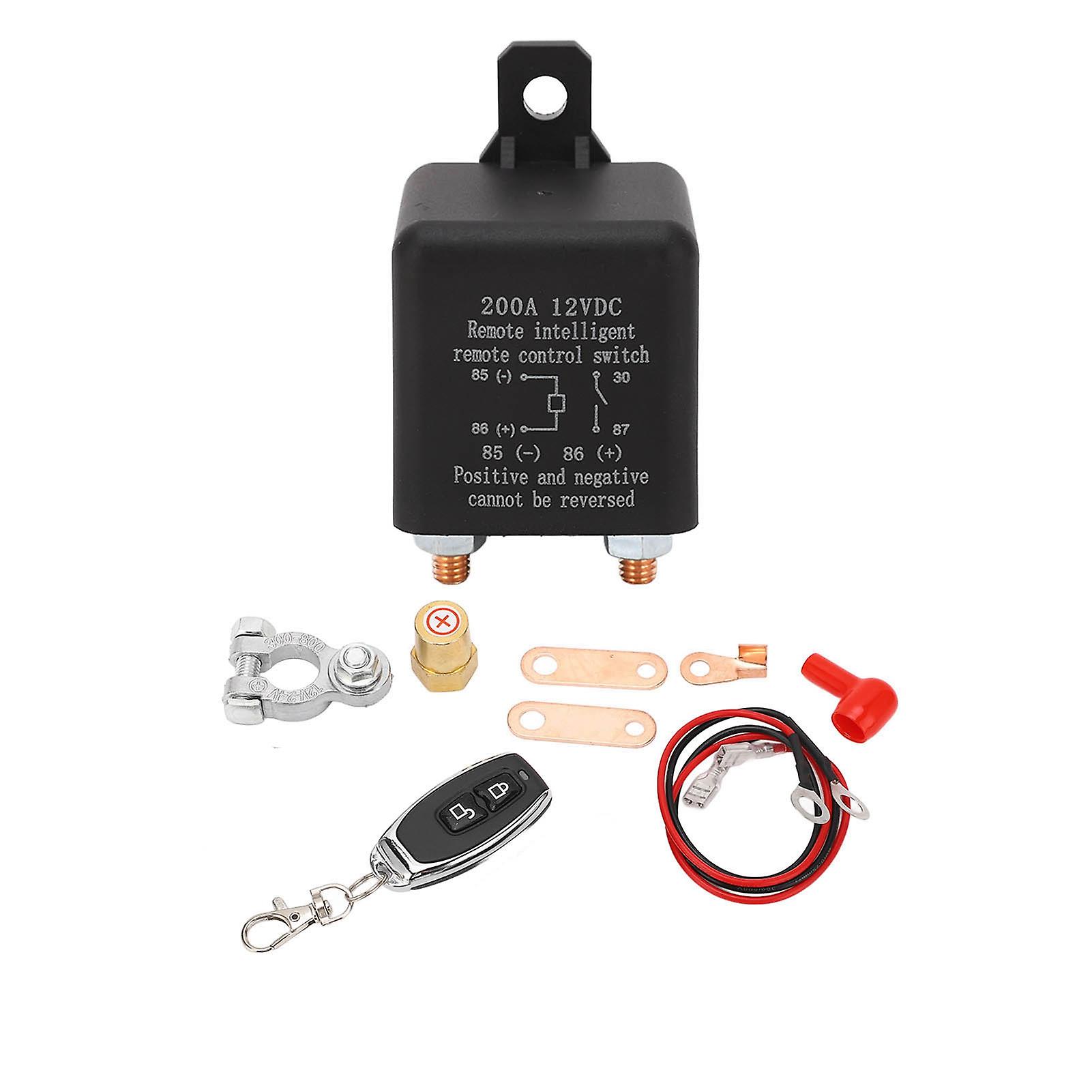 Uadme Remote Battery Disconnect Switch-Car Wireless Dual Remote Control Switch 12V 200A Power Off Dual Auto Isolator
