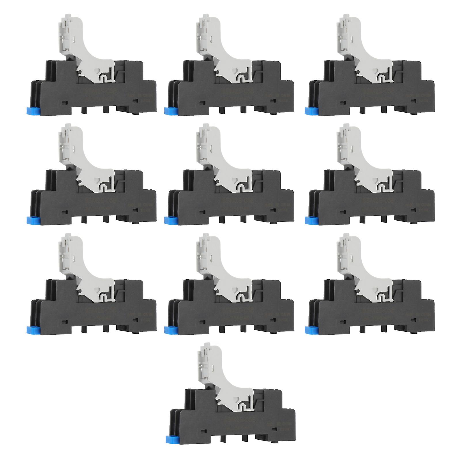 10Pcs Relay Base 8 Pin Holder Socket Accessory Set Kit AC 250V for Lathe Equipment