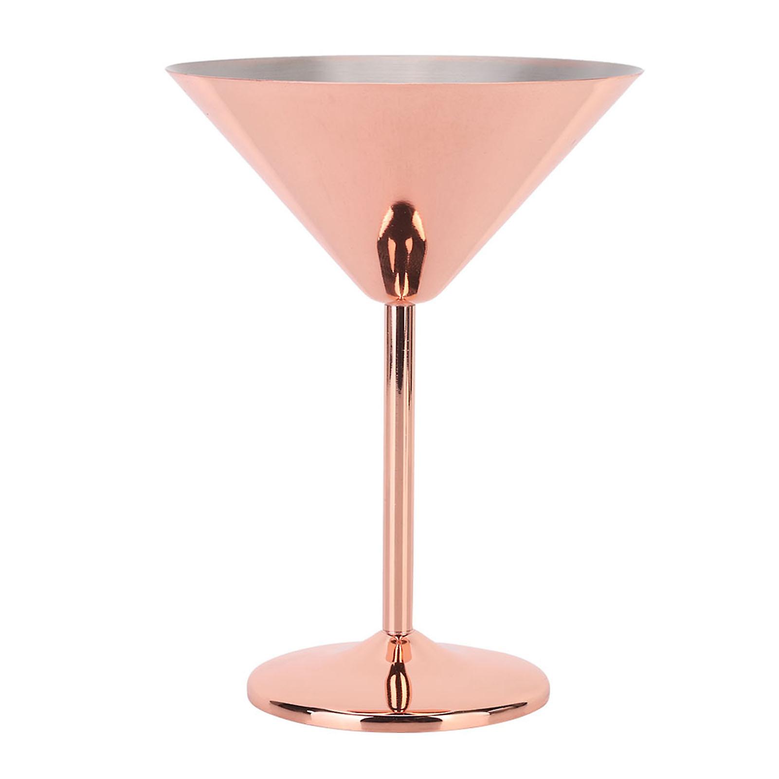 220ml Rose Gold Stainless Steel Goblet Cup Champagne Toasting Cup Red Wine Goblet for Home Bar