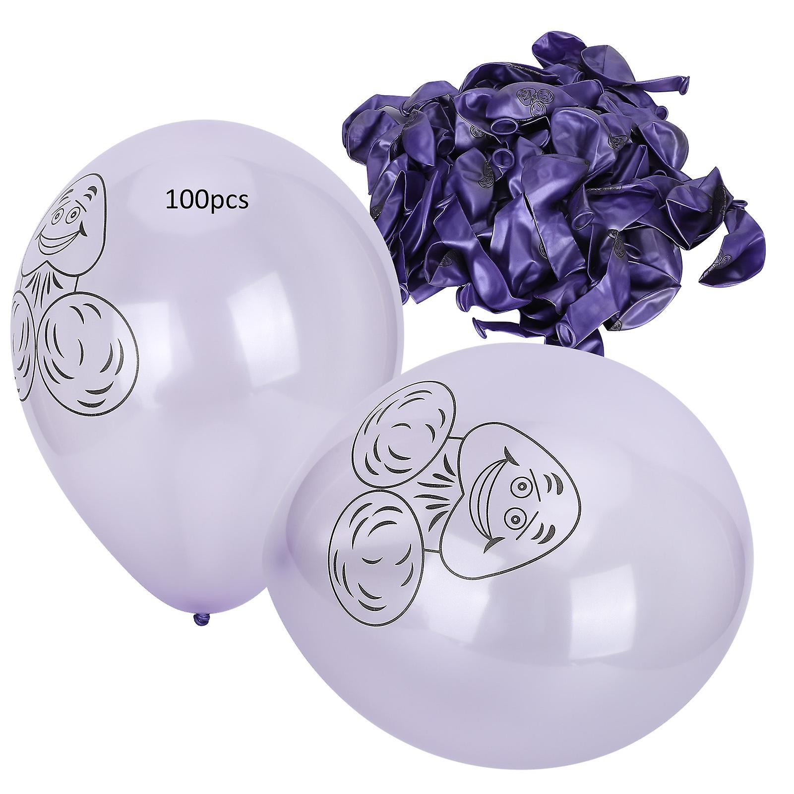 Party Balloons, Purple Latex, Ghost Head Pattern