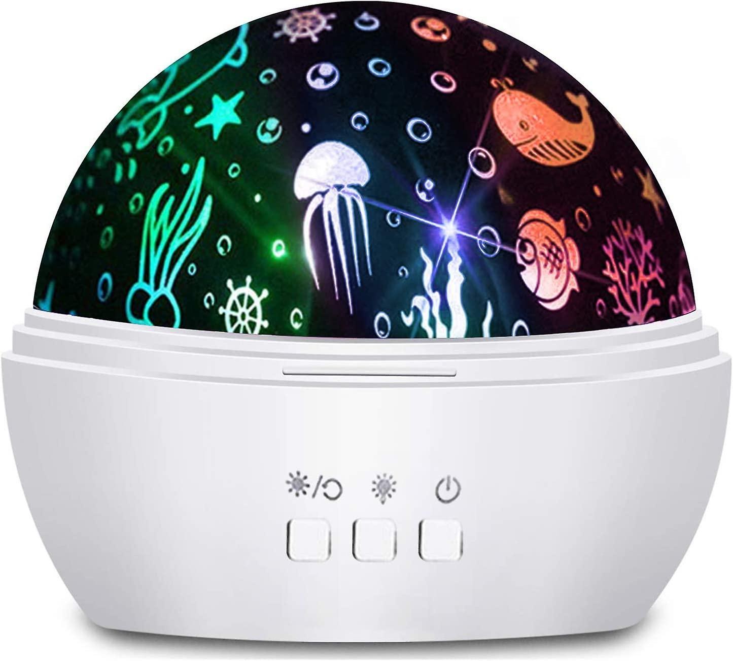 Baby Night Light, Star Night Light Projection Rotation Child Led Projector Lamp and 8 Colors Baby Pr