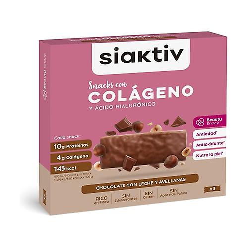 Chocolate and Hazelnut Flavored Collagen Bars 3 bars (Hazelnut - Chocolate)