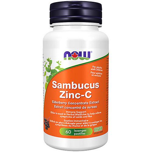 Now Sambucus Elder Zinc-C, 60 Count (Pack of 2)