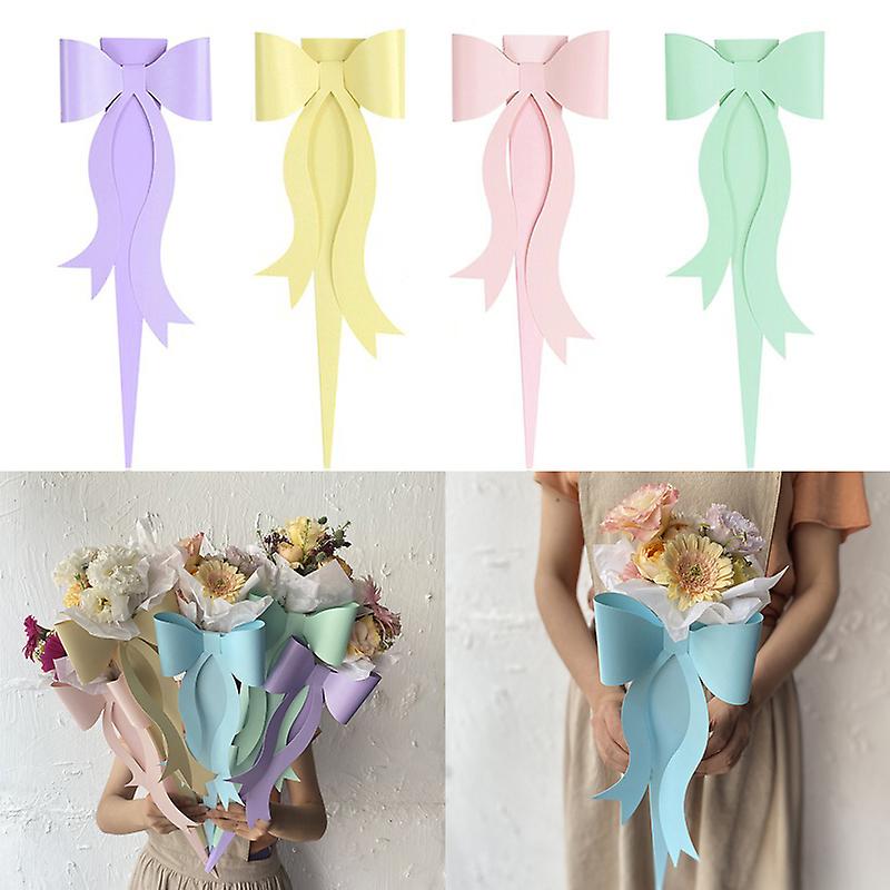 Bow Shaped Rose Flower Box Bow Single Bouquet Packing Gift Boxes for Wedding