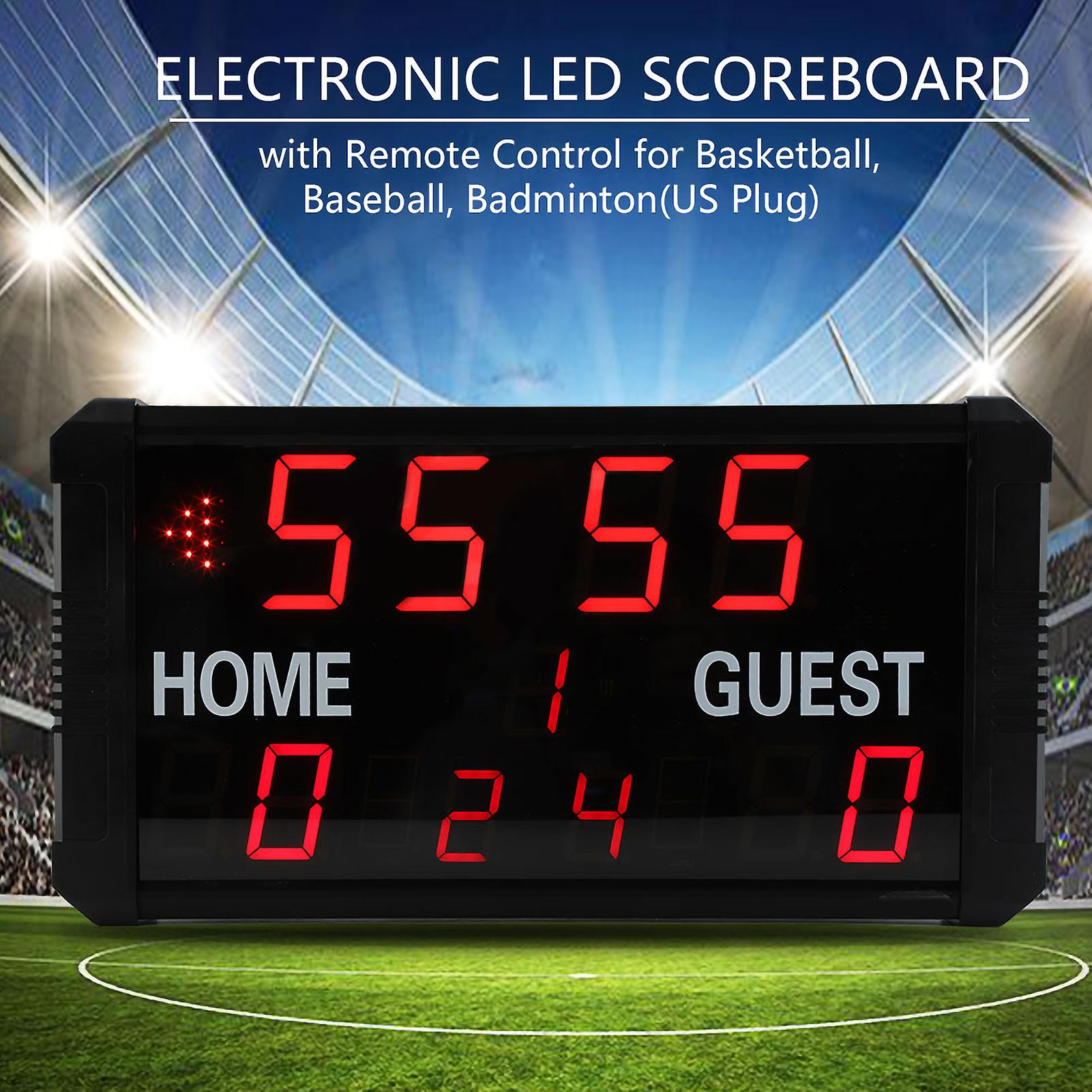 Electronic LED Scoreboard with Remote Control for Basketball Baseball Badminton X
