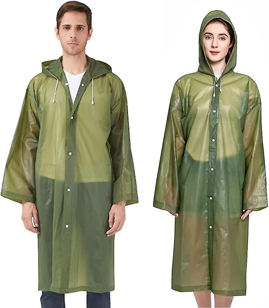 Regenponchos für Erwachsene. Wiederverwendbare Regenmäntel für Frauen Männer. 2er Pack Notfallregen