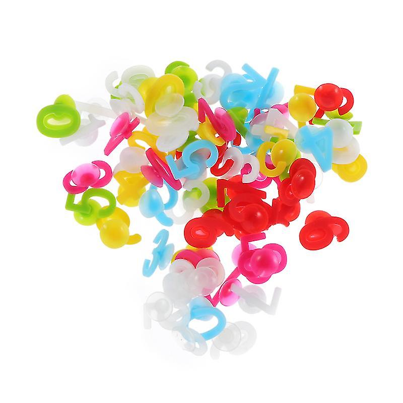 70pcs Number Silicone Wine Glass Charms
