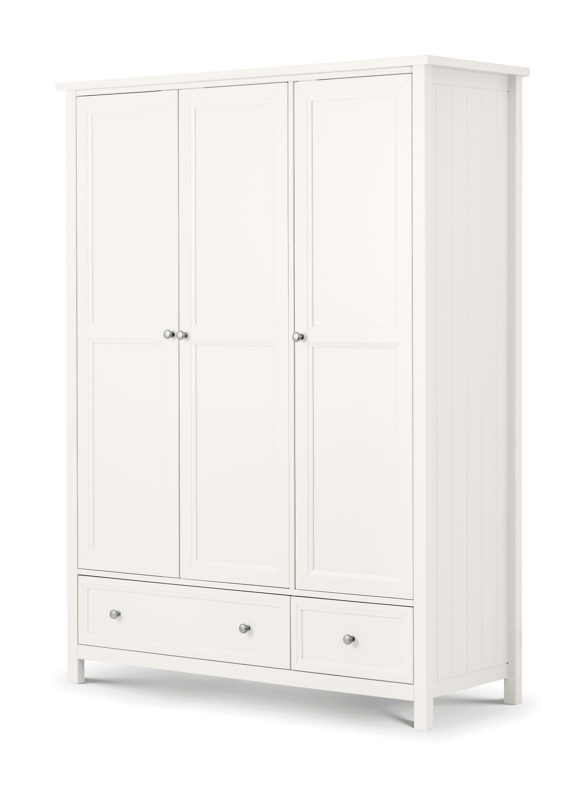Marine 3 Door Combination Wardrobe - Surf White