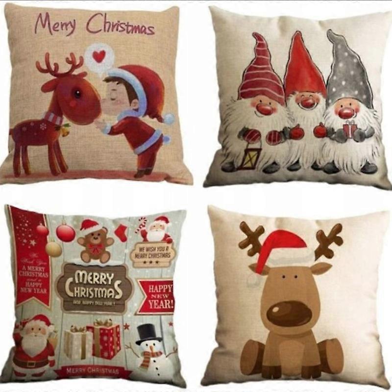Christmas Sofa Pillowcase Decoration Set 45x45cm
