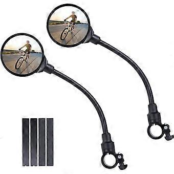 Bicycle mirror 2 pcs 360 rotatable long tube wide angle cycling R