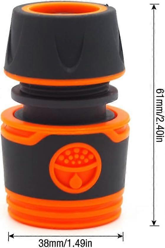 Hose connector, 4 piece quick coupling, hose connector end fittings for 1/2 inch hose line, easy installation, high quality quick coupling, with water