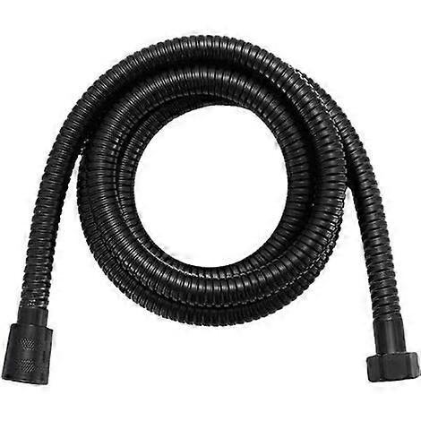 1.5 m shower hose with universal fitting, black