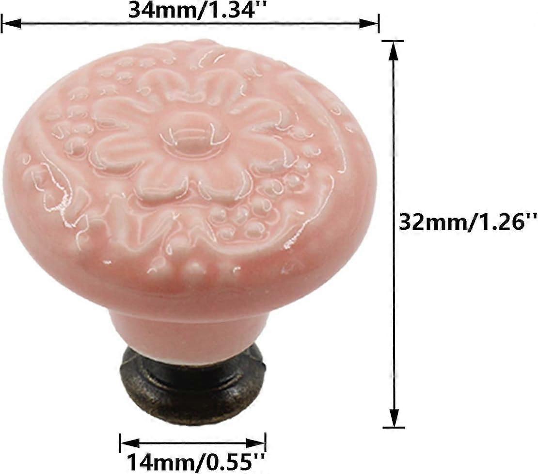10 Pcs Ceramic Knobs Decorative Knobs Drawer Cabinet Cupboard Chest of Drawers Shelf Pull Handle Furniture Knobs Decorative Pull Tool with Mounting Sc