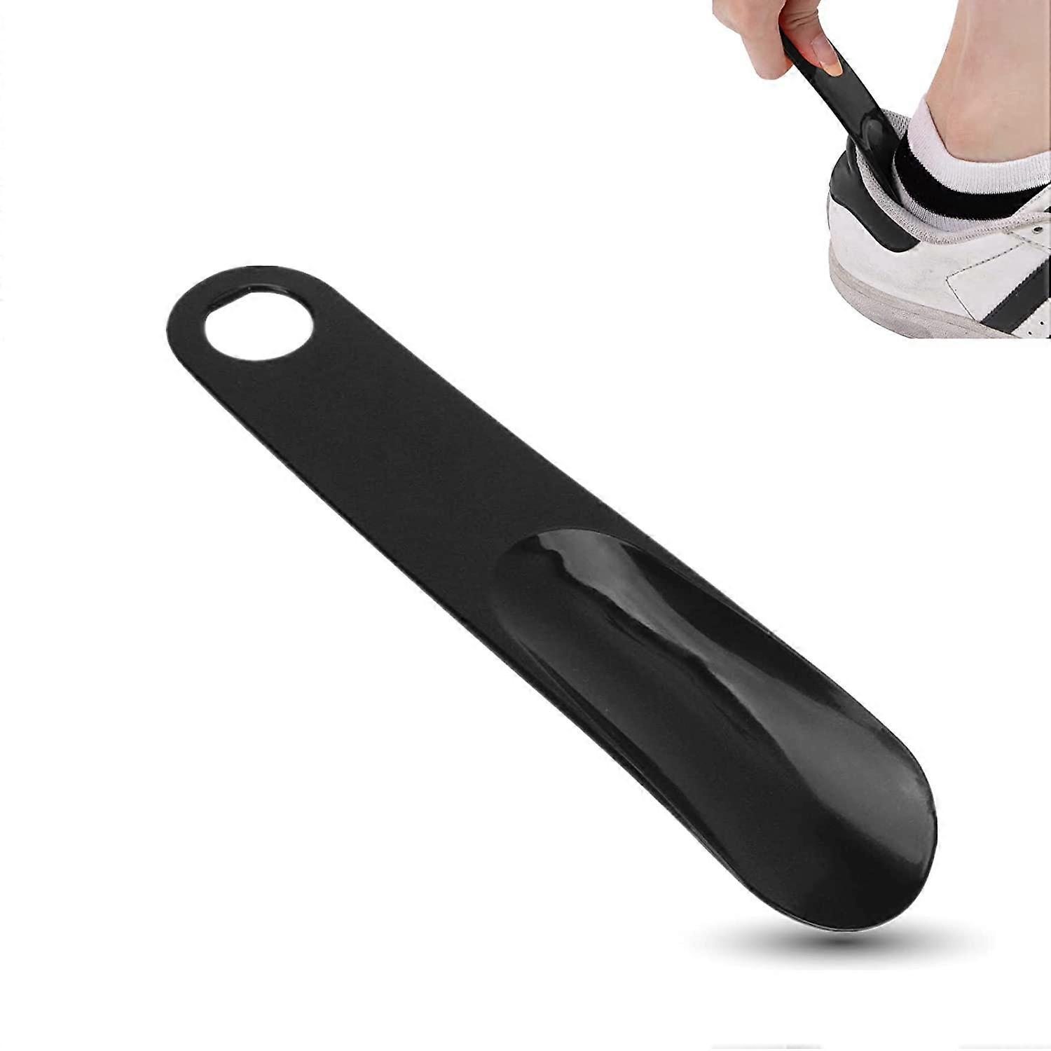 4pcs Shoe Horn Rubber Handle Portable Solid Shoe Spoon Tongue Short Shoehorns for Sneakers