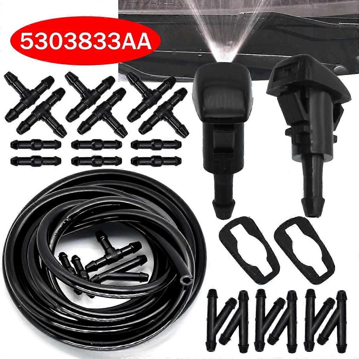 Front Windshield Wiper Washer Jet Nozzle Hose For Dodge Avenger Charger Durango Grand Caravan Journey Magnum Ram Chrysler Jeep FN9U3015