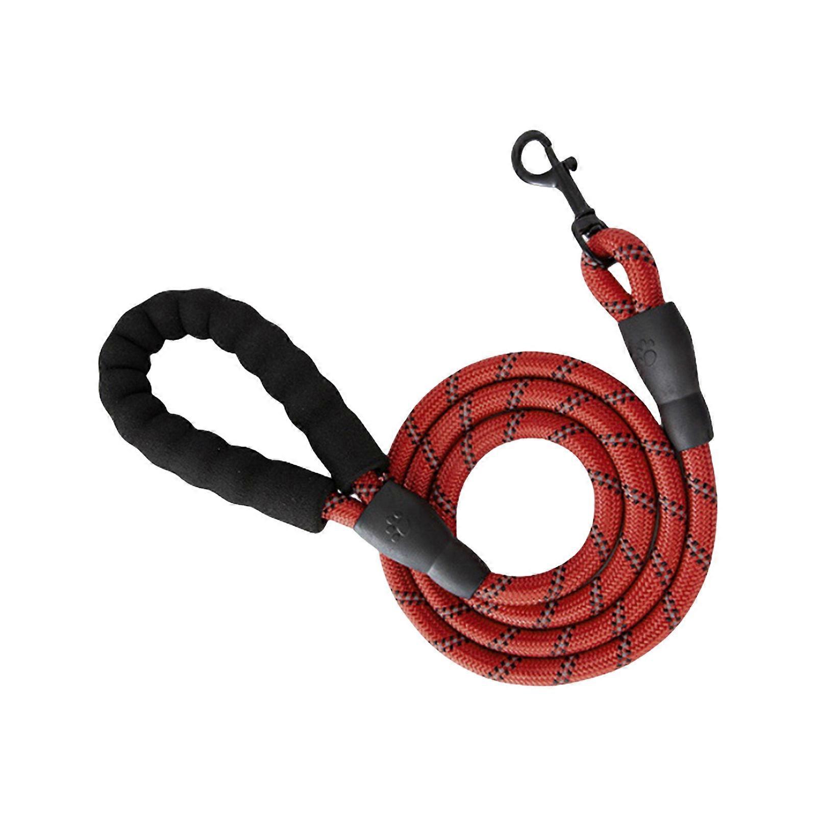 Strong Dog Leash with Soft Padded Handle Reflective Nylon Pet Traction Rope 360-Degree Rotating Leash for Small to Medium Dogs