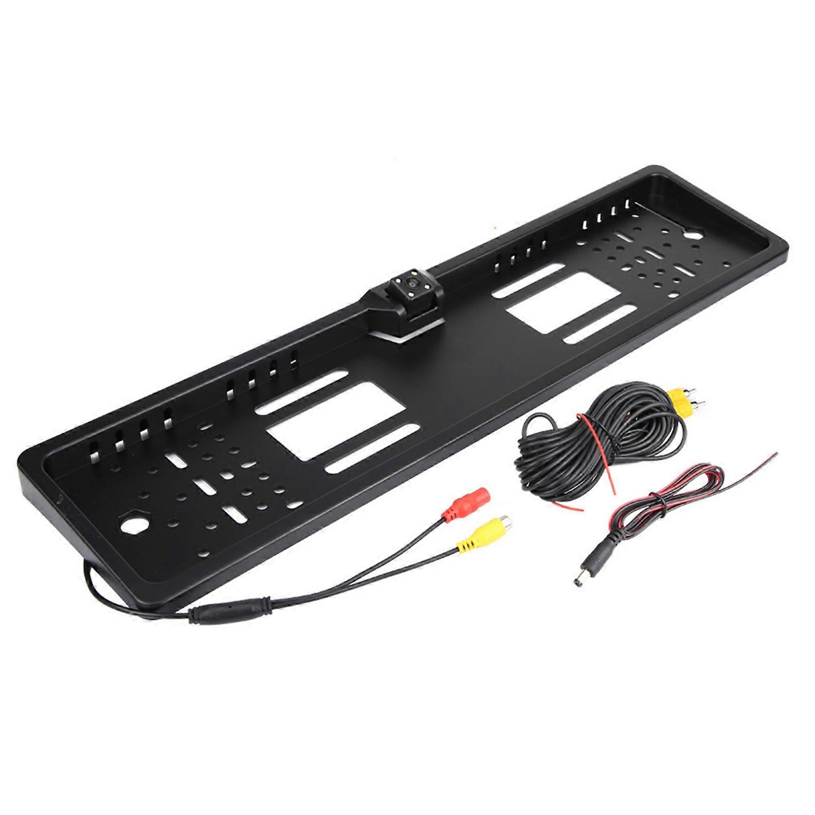 European Automobiles Number License Plate Frame with Rearview Reverse Backup Camera LED