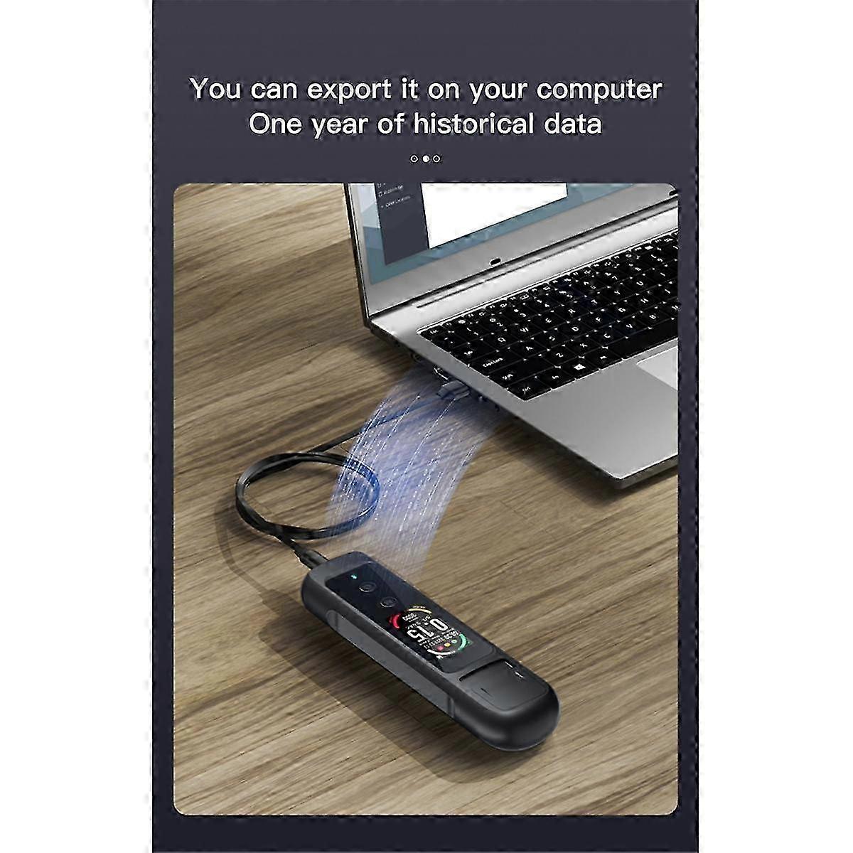 Non- Alcohol with LED Display Screen Memory Function 50 Groups Data Storage for Personal Black